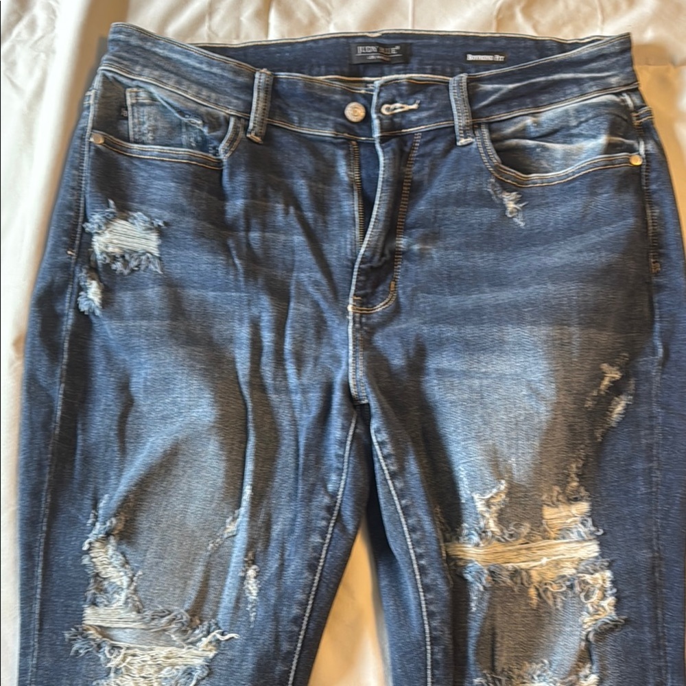 Judy Blue Skinny Jeans Distressed Blue